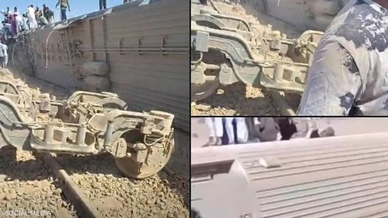 مصر.. 3 وفيات وعشرات المصابين في حادث خروج قطار عن مساره 