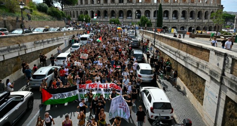 مظاهرات وإضرابات بمدن إيطالية للتنديد بالإبا.دة الجماعية في غز.ة