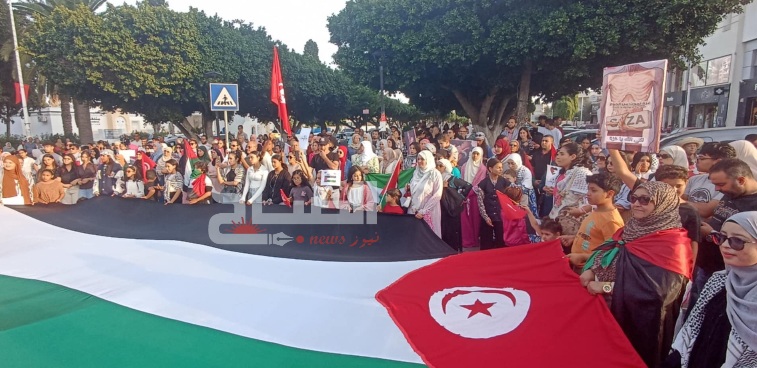 نابل.. مسيرة داعمة لغزة ومساندة لاسطول الصمود 