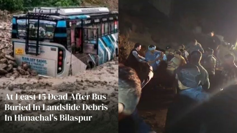 انهيار أرضي يبتلع حافلة في الهند ويسفر عن مصرع 18 شخصا 