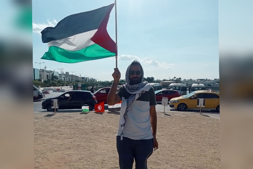 أسطول الصمود: اختطاف علي كنيس المتطوّع التونسي على متن سفينة "الضمير" من قبل الكيا.ن الصهيو.ني 