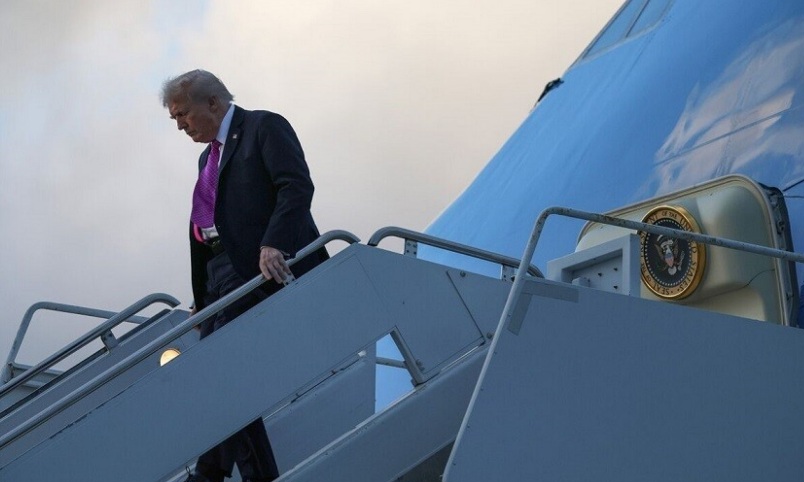 العثور على "منصة قنص" منصوبة في موقع يطل على طائرة ترامب بولاية فلوريدا