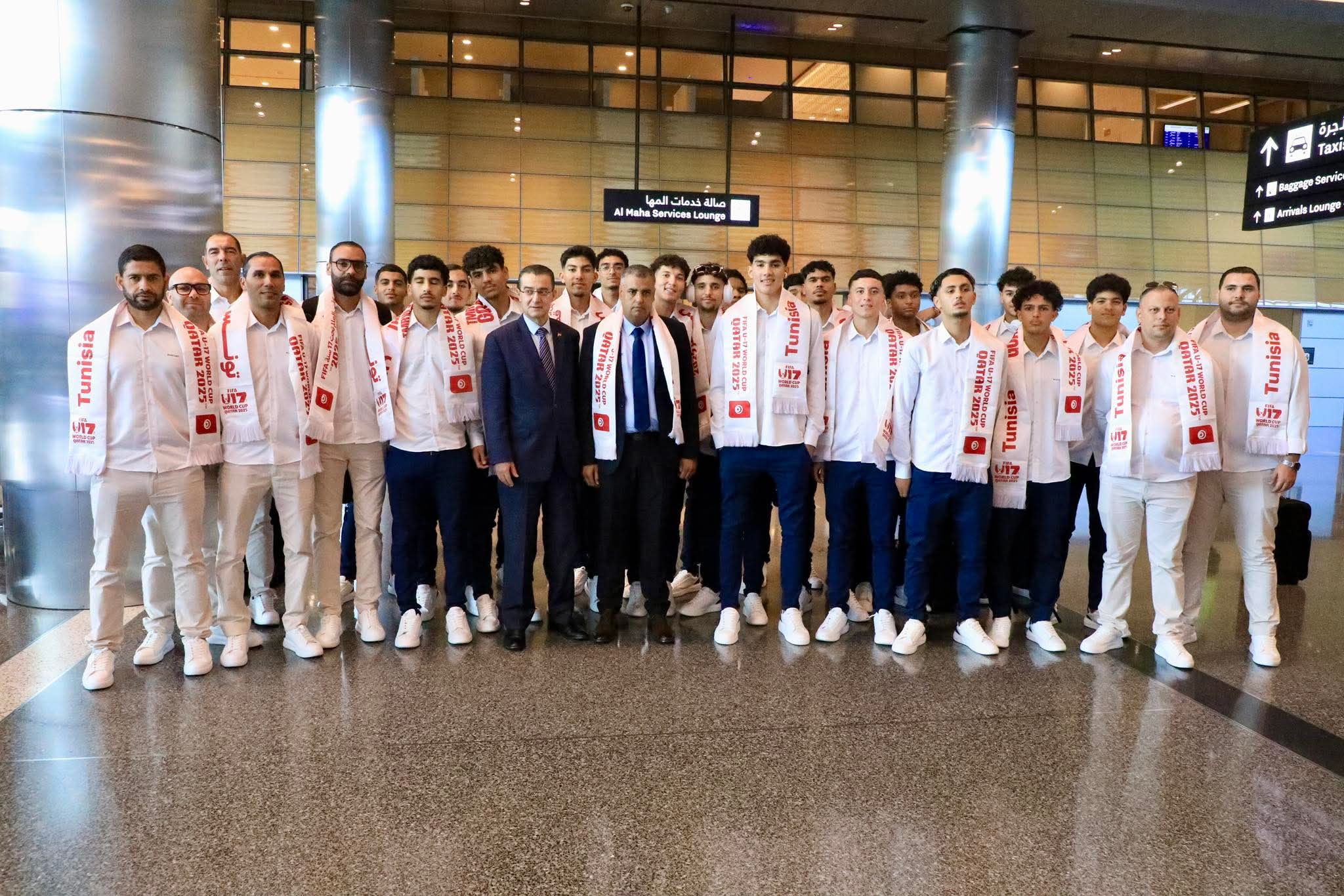 بعثة منتخب الأصاغر تصل الدوحة