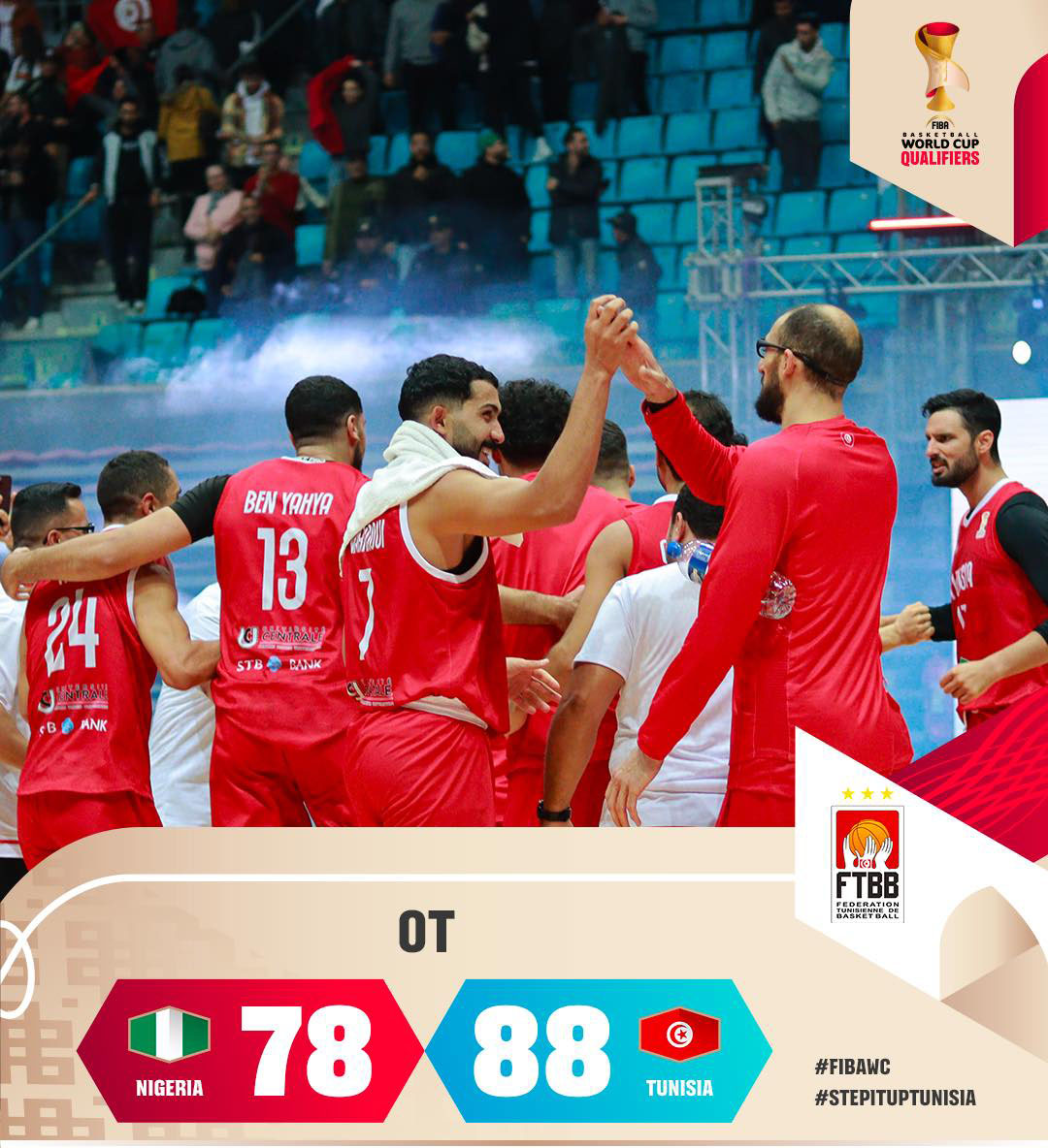 🔴تصفيات مونديال كرة السلة: تونس تفوز على نيجيريا