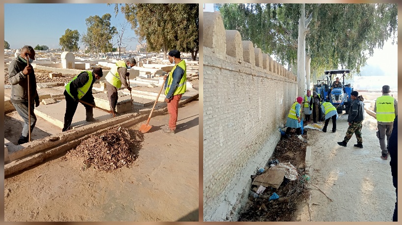  القيروان.. حملة نظافة واسعة بمقبرة قريش