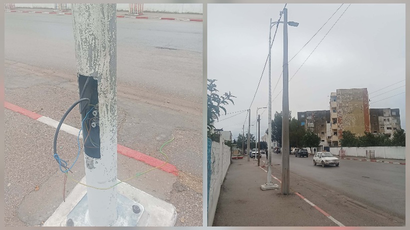  تينجة.. أسلاك كهربائية عارية تهدد المارة