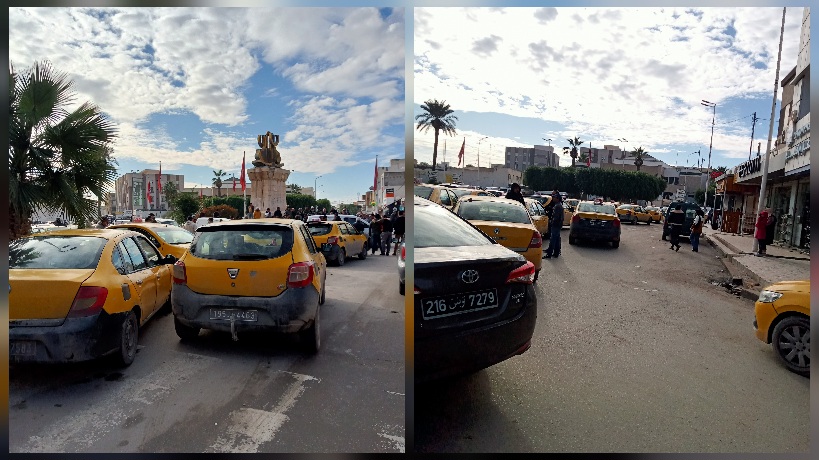 القيروان.. وقفة احتجاجية لسائقي التاكسي بعد وفاة زميلهم في عملية “براكاج”