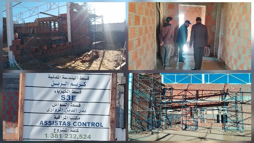 معتمد الشبيكة لـ"الصباح نيوز": تقدم أشغال قاعة الألعاب الفردية بنسبة55٪ 