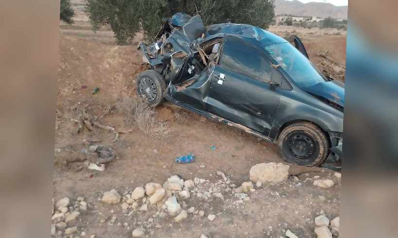 نصرالله..انقلاب سيارة بسبب السرعة المفرطة 