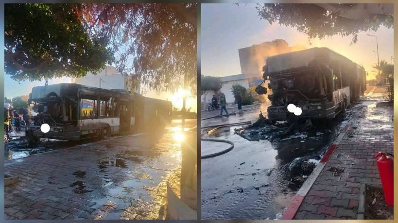 قابس.. حريق في حافلة معدة لنقل التلاميذ
