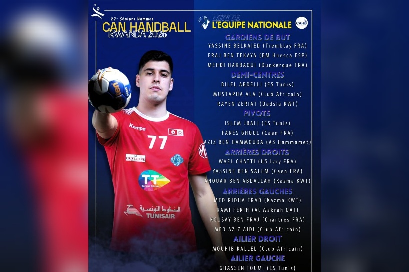 كرة اليد.. قائمة منتخب الأكابر لكأس افريقيا للأمم 