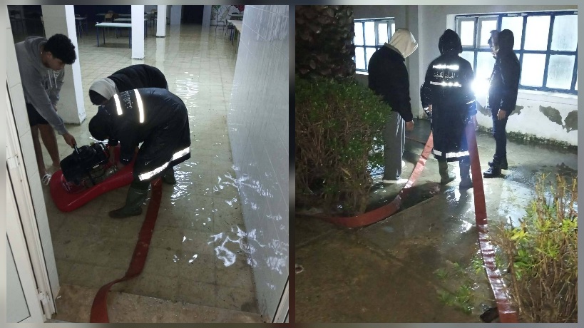 سليمان.. تسرّب مياه الأمطار لبعض المنازل والحماية المدنية تتدخل 