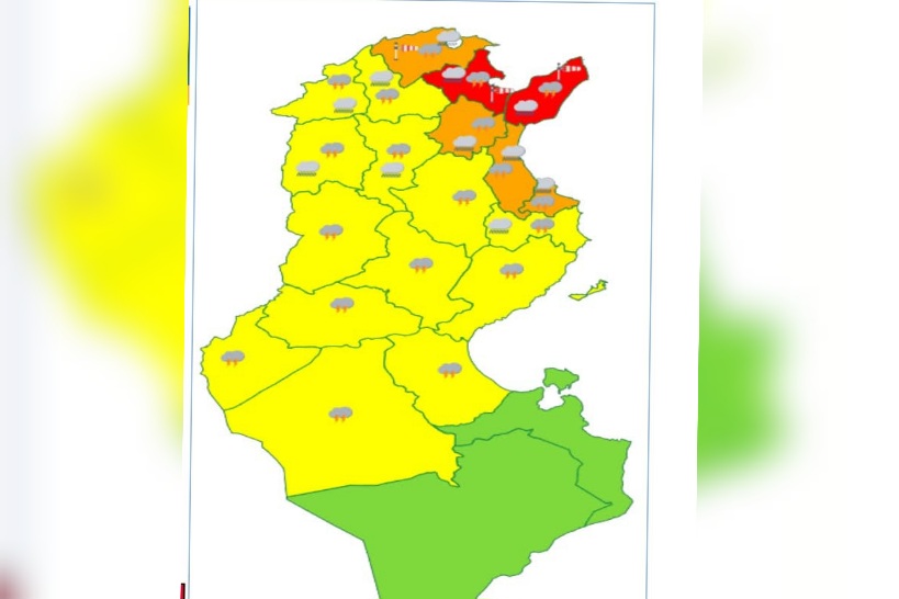 اسندها اللون الأحمر.. الرصد الجوي يحذر سكان هذه الولايات