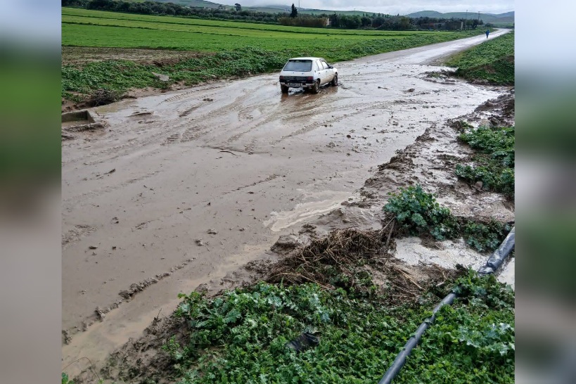  منزل بورقيبة.. السيول تعزل منطقة ام هاني