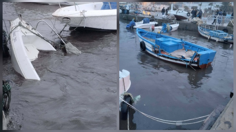 رئيس الإتحاد المحلي للفلاحة بهرقلة يؤكّد تضرّر قوارب وسفن