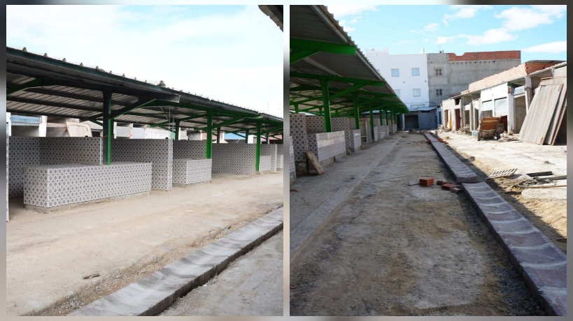 القيروان.. تقدم أشغال تهيئة وصيانة السوق البلدي النحايسية بنسبة 70%