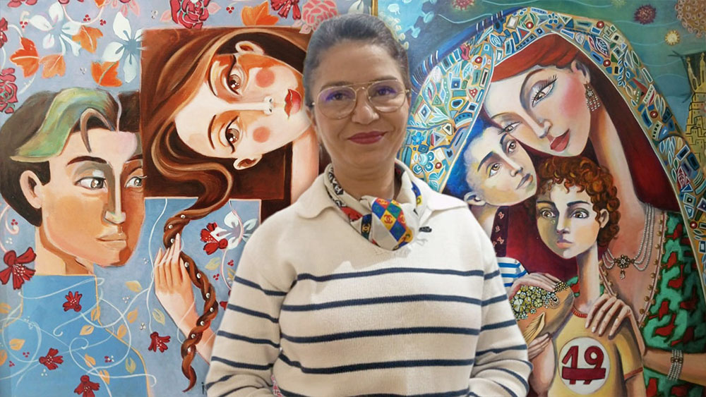 🔴 الفنانة التشكيلية فيروز بوجدي: أعمالي الفنية مرآة لحياتي اليومية وتفاصيل واقعي