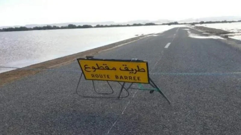 جندوبة.. انقطاع الطريق على مستوى وادي الرغاي