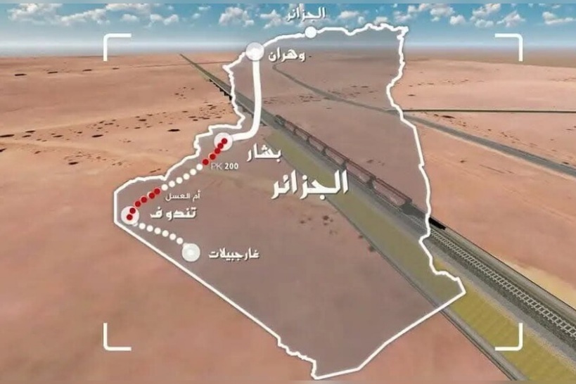 "مشروع إستراتيجي تأخر لعقود".. الجزائر تدشن الخط السككي المنجمي الغربي لنقل خام الحديد
