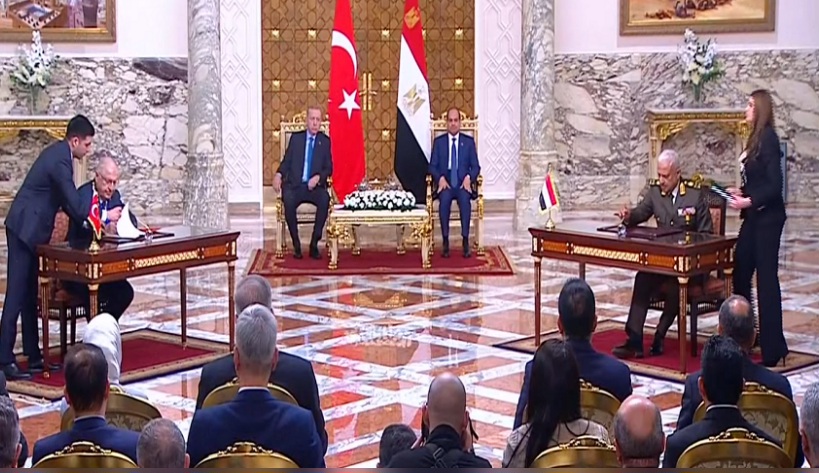 مصر وتركيا توقعان اتفاقية عسكرية بحضور السيسي وأردوغان