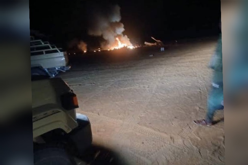 ليبيا.. تحطم طائرة إسعاف مروحية داخل قاعدة السارة