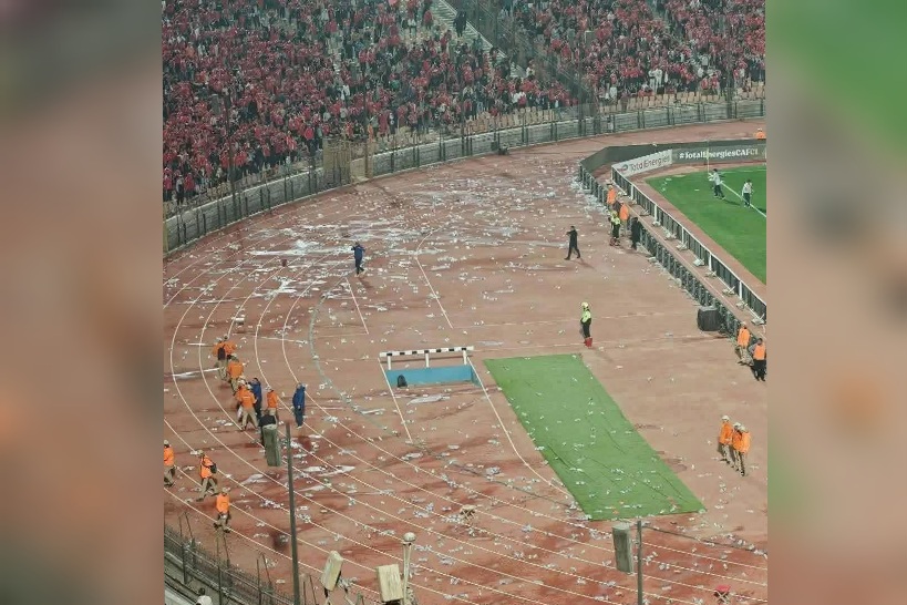 الاتحاد الإفريقي يدين أحداث مباراة الأهلي والجيش الملكي