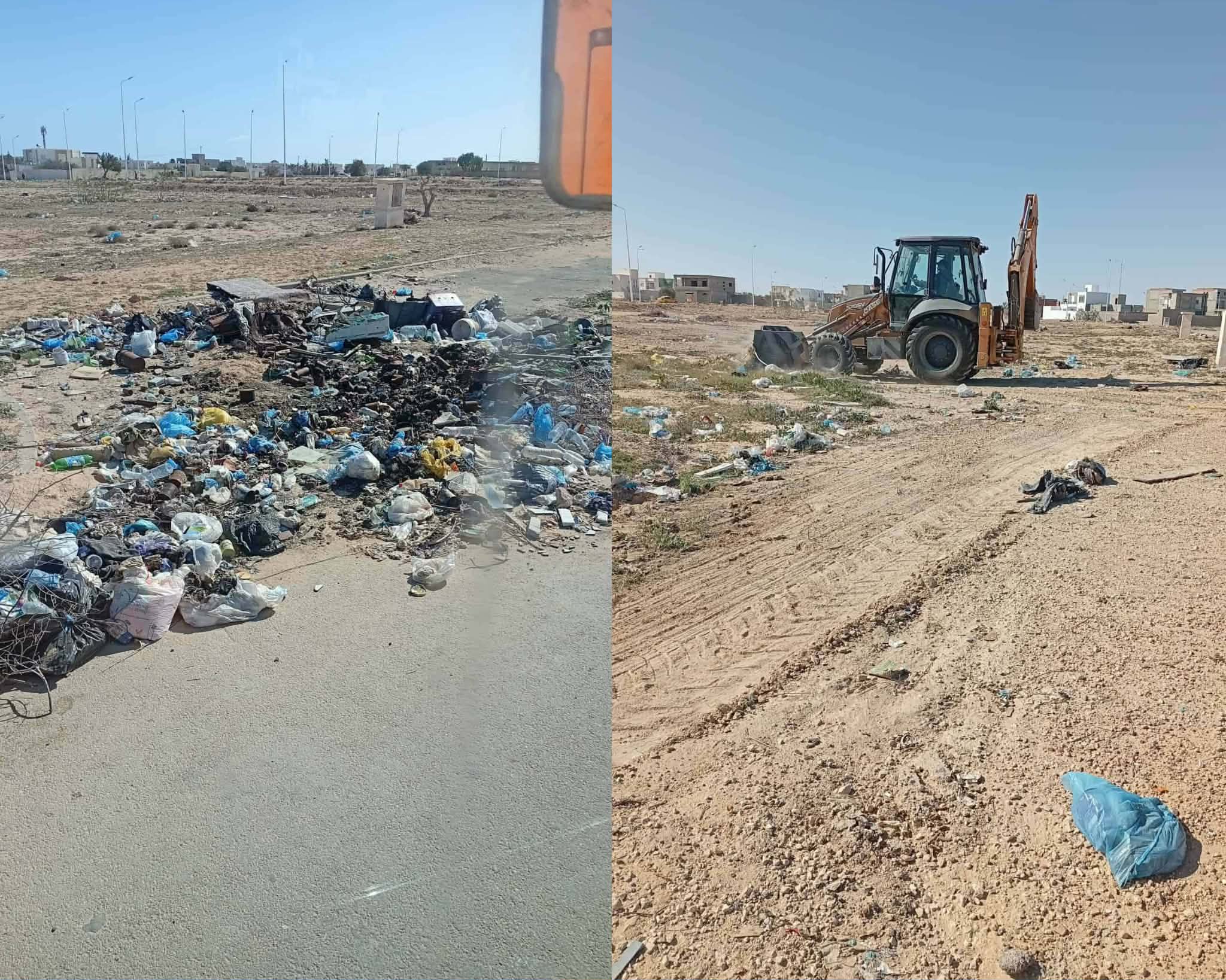  بلدية جرجيس ترفع 25 طنا من النفايات الصلبة والنفايات المنزلية