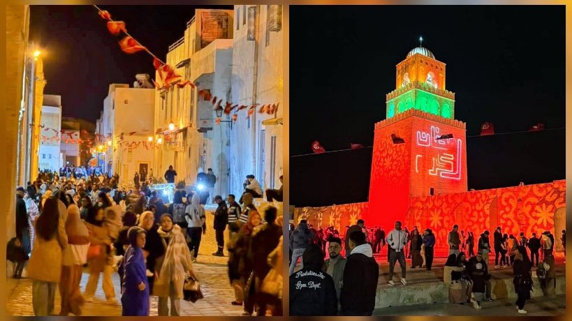  ليلة 27 رمضان.. أجواء روحانية بساحة جامع عقبة بن نافع بالقيروان 