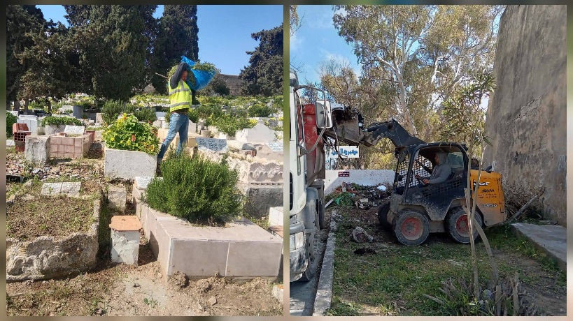  بنزرت.. مخلفات البناء تستبيح مقبرة الشهداء