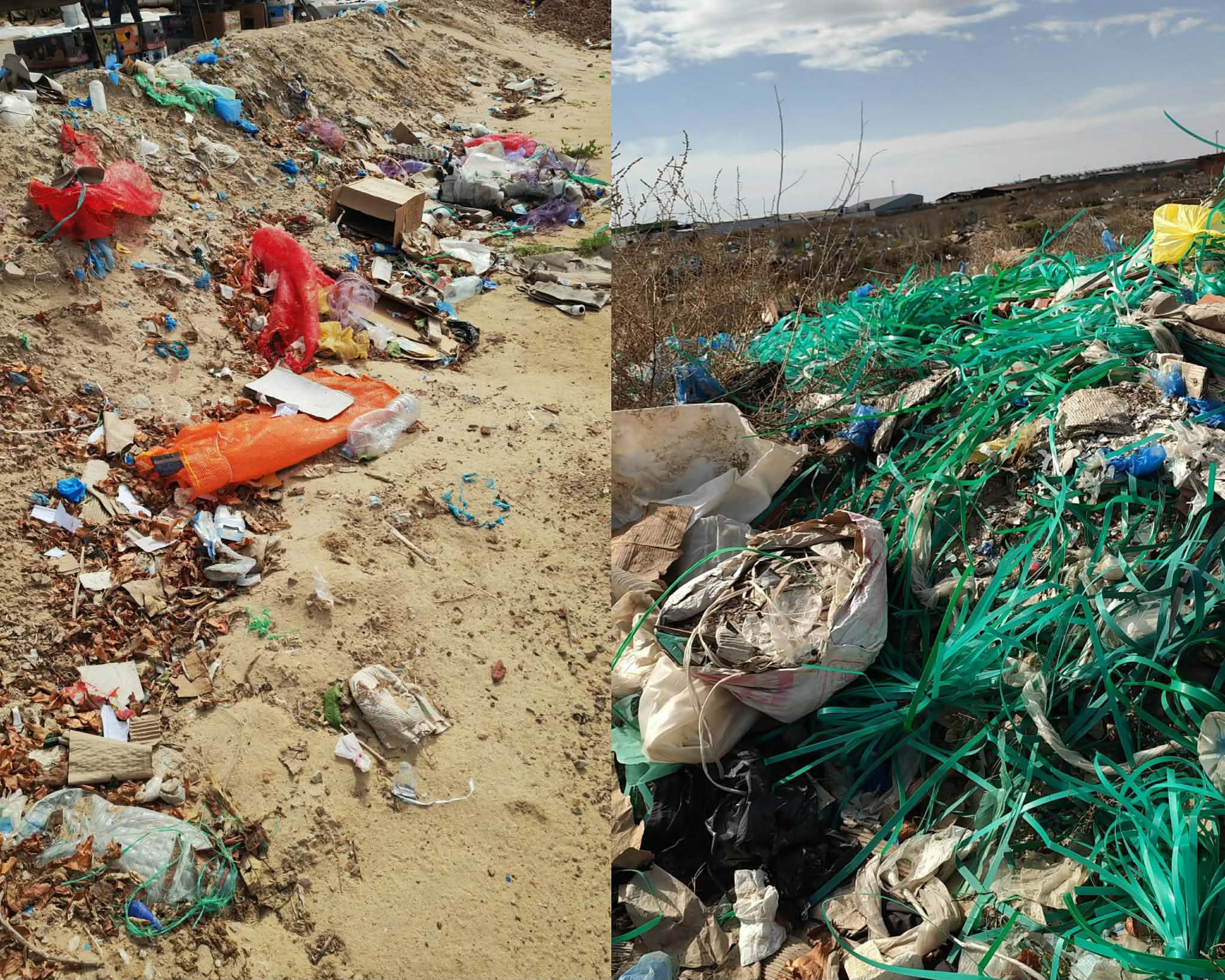 جرجيس.. أكياس البلاستيك تغزو عدة مناطق