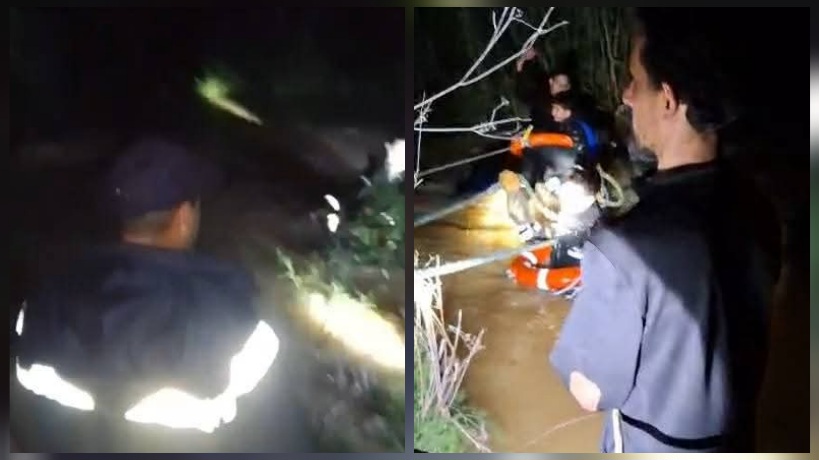  تاكلسة.. إنقاذ عائلة جرفتها السيول بوادي بزيخ