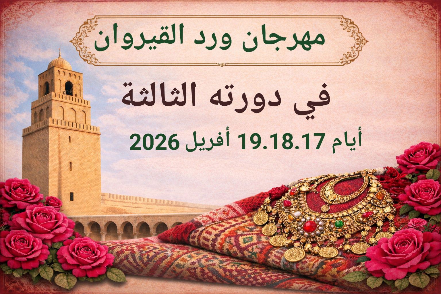 🔴مهرجان ورد القيروان في دورته الثالثة