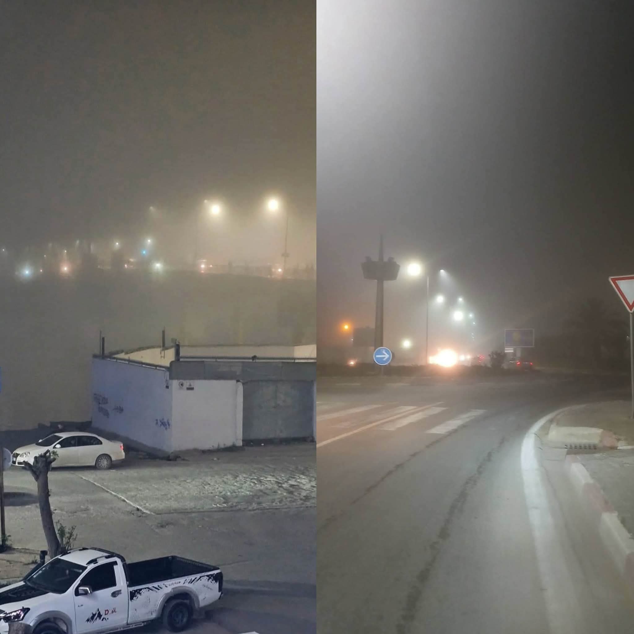  بنزرت.. الضباب يعطل حركة المرور في محيط الجسر النتحرك