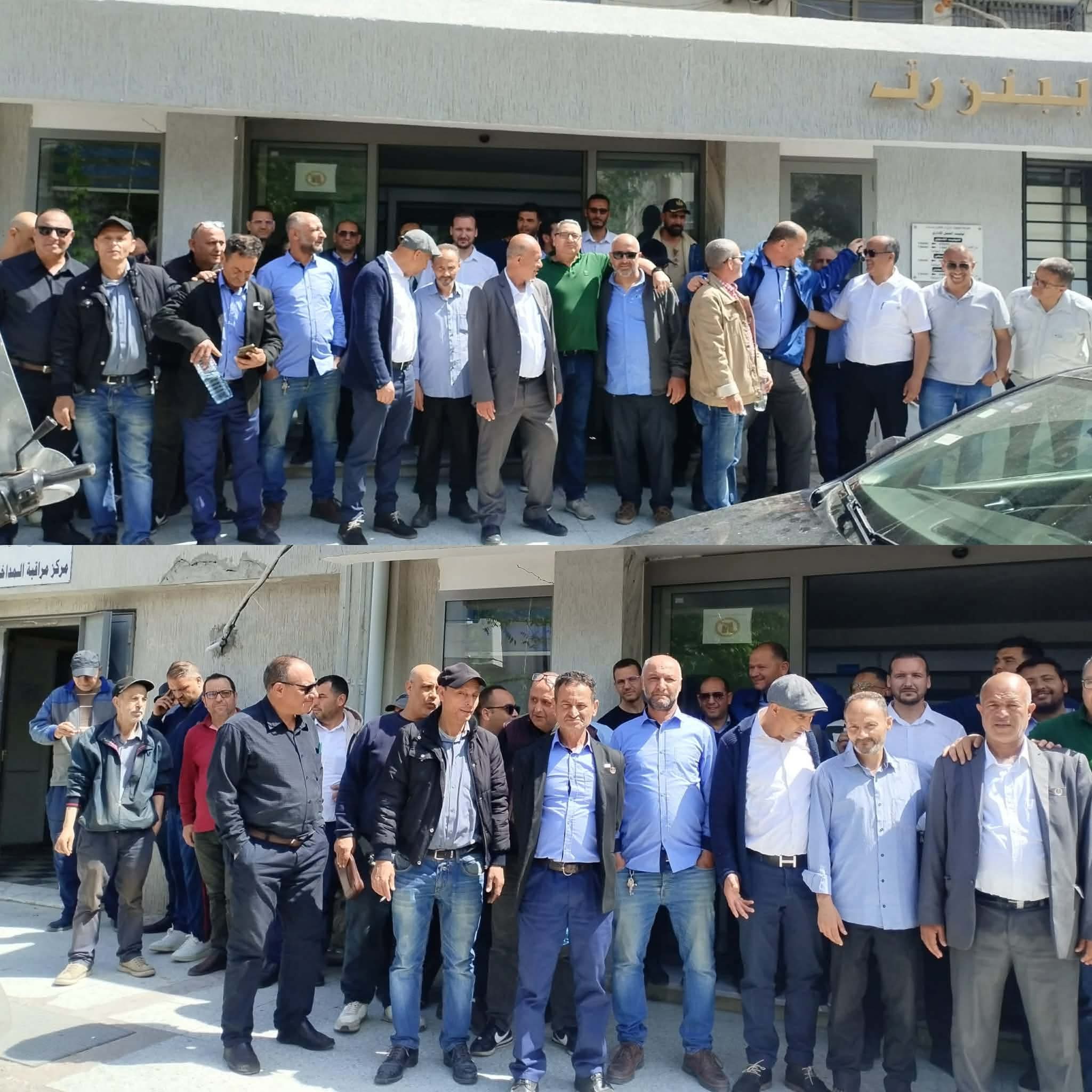 بنزرت..أعوان الشركة الجهوية للنقل ينفذون وقفة احتجاجية