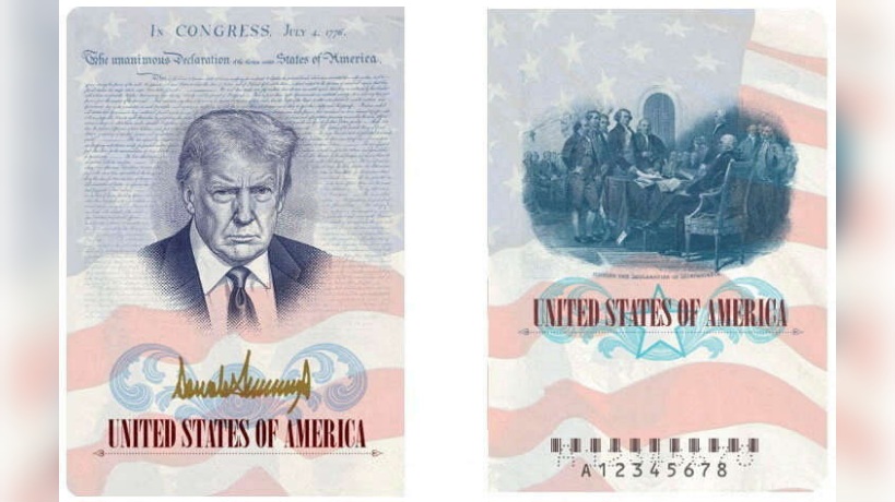  صورة ترامب في جوازات سفر أمريكية جديدة