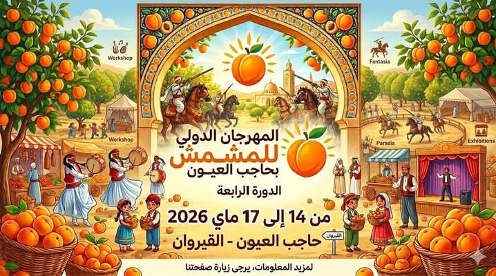 القيروان.. حاجب العيون تحتفي بـ”الذهب البرتقالي” في الدورة الرابعة للمهرجان الدولي للمشمش