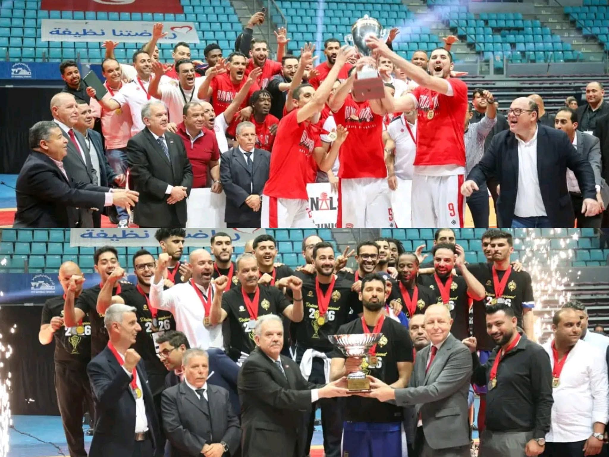 وزير الشباب والرياضة يسلم رمزي كأس تونس لكرة السلة أكابر للنادي الافريقي والبطولة للاتحاد الرياضي المنستيري