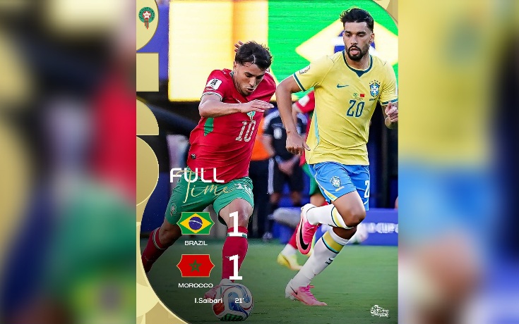 مونديال 2026.. المغرب يتعادل مع البرازيل 