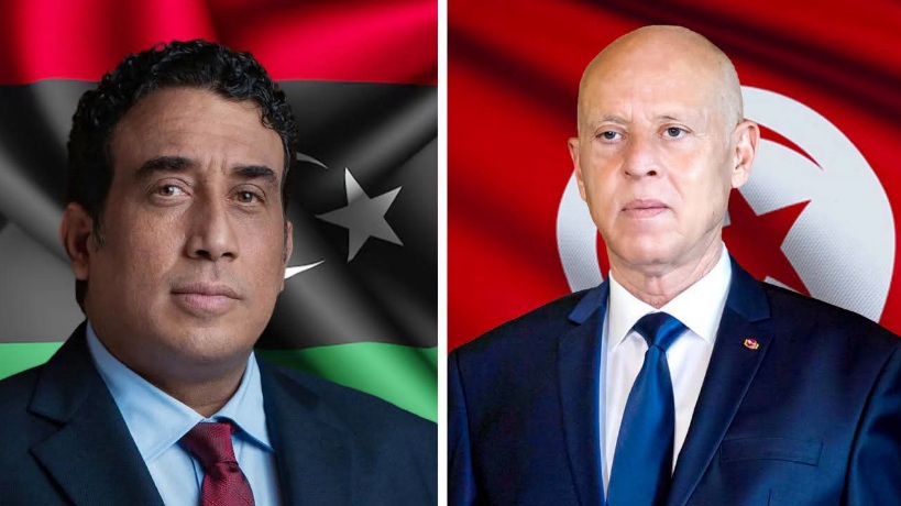 رئيس الجمهوريّة خلال مكالمة هاتفيّة مع محمّد المنفي:  تونس تتمسّك بوحدة ليبيا وبأنّ الحلّ لا يمكن أن يكون إلاّ ليبيّا ليبيّا