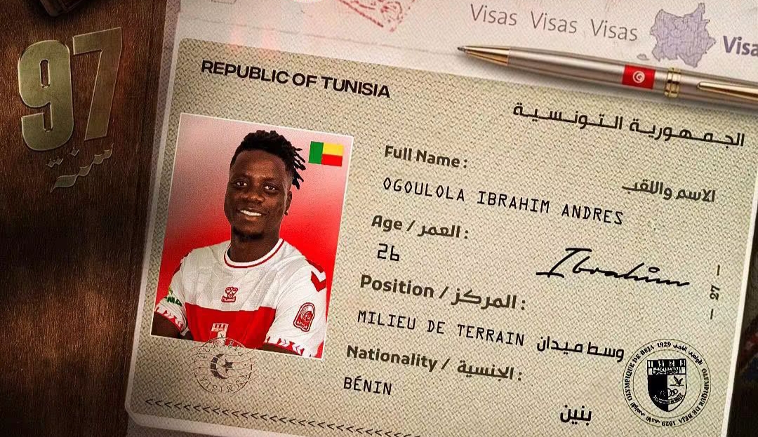 الأولمبي الباجي يتعاقد مع البينيني ابراهيم اندريس 
