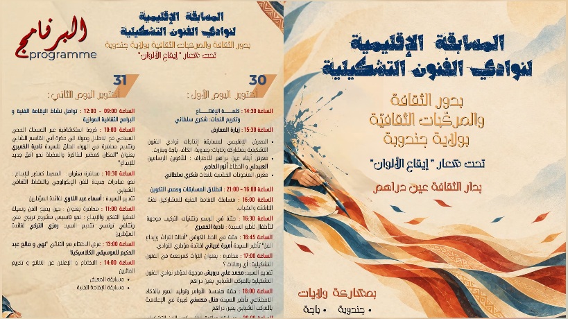عين دراهم: «إيقاع الألوان» يجمع نوادي الفنون التشكيلية من أربع ولايات